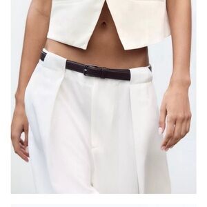 Zara BELTED PLEATED PANTS